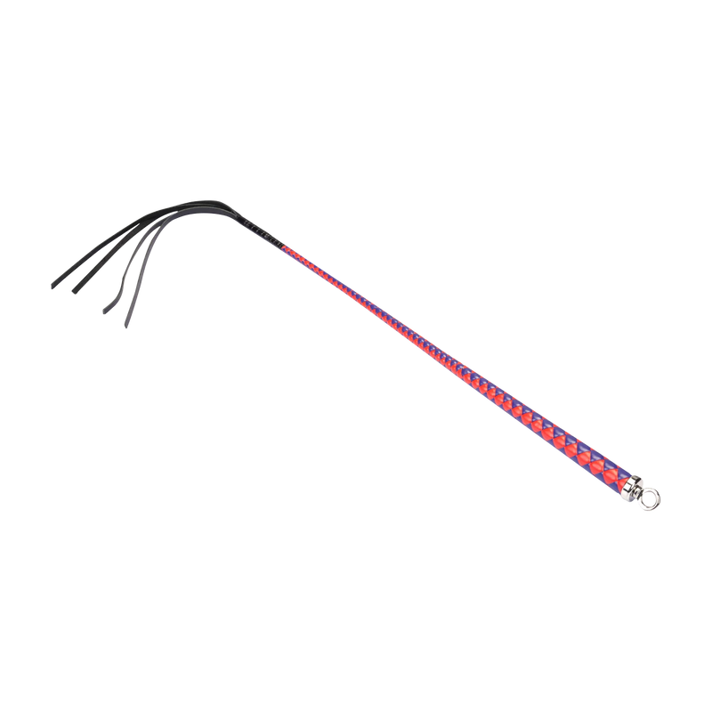 RISE - Japanse Bull Whip - 90 cm - Rood/Blauw-laced-up.nl