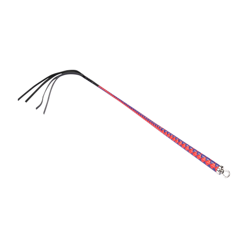 RISE - Japanse Bull Whip - 90 cm - Rood/Blauw-Erotiekvoordeel.nl
