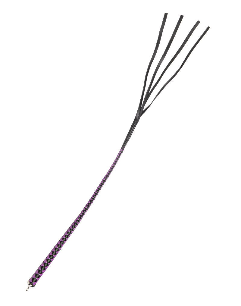 RISE - Japanse Bull Whip - 90 cm - Zwart/Paars-laced-up.nl
