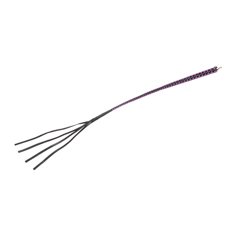 RISE - Japanse Bull Whip - 90 cm - Zwart/Paars-laced-up.nl