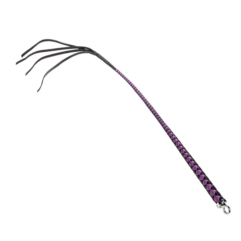 RISE - Japanse Bull Whip - 90 cm - Zwart/Paars-laced-up.nl