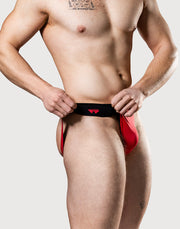 MM Original - REV2 - Reversible Jockstrap - Herenslip - Tailleband 5 cm - Zwart/Rood-laced-up.nl