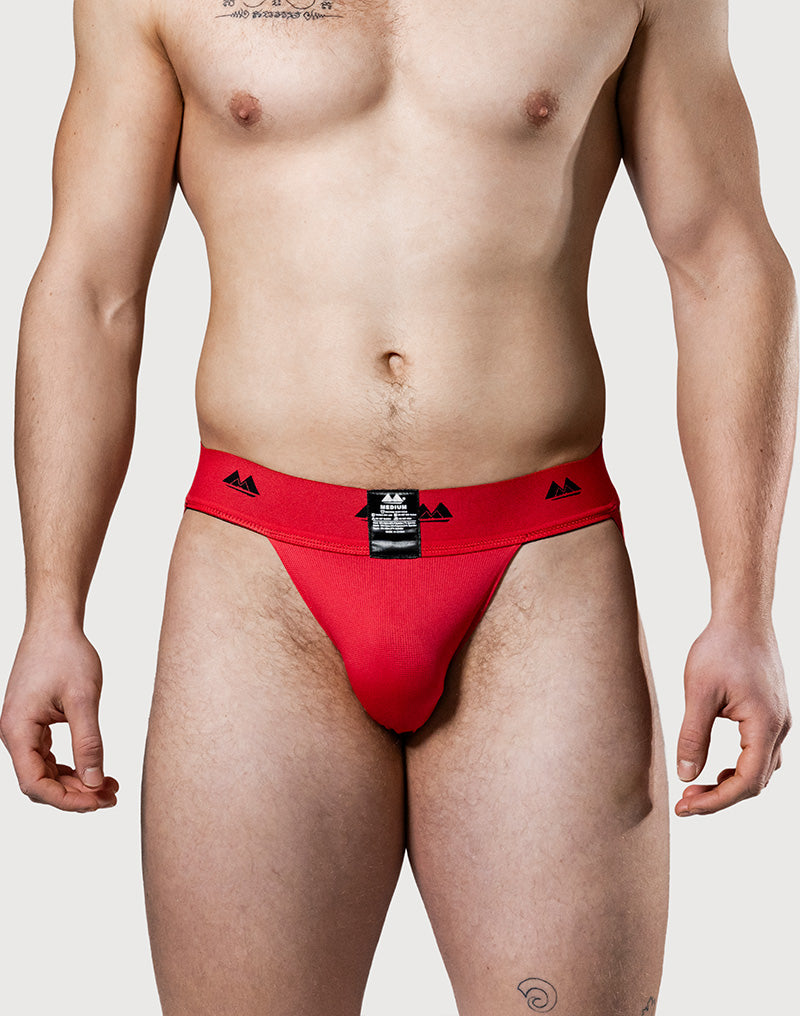 MM Original - REV2 - Reversible Jockstrap - Herenslip - Tailleband 5 cm - Zwart/Rood-laced-up.nl