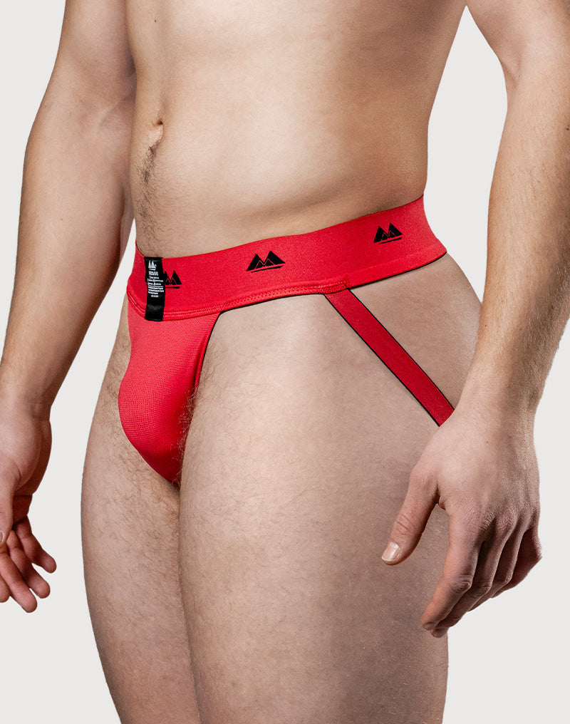 MM Original - REV2 - Reversible Jockstrap - Herenslip - Tailleband 5 cm - Zwart/Rood-laced-up.nl