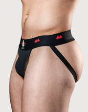 MM Original - REV2 - Reversible Jockstrap - Herenslip - Tailleband 5 cm - Zwart/Rood-laced-up.nl