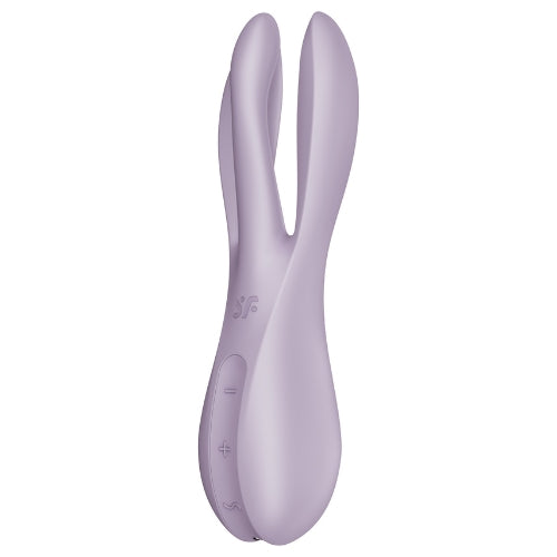 Satisfyer - Threesome 2 - Multifunctionele Vibrator Met 3 Voelsprieten - Lila-Erotiekvoordeel.nl