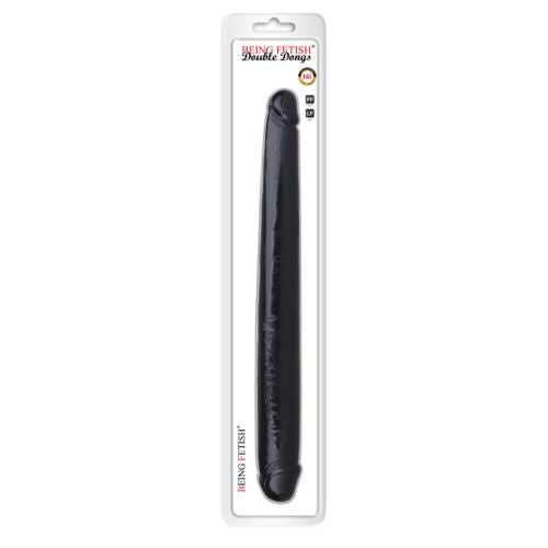 Being Fetish - Dubbele Dildo - Kunstrubber - 40,5 cm - Zwart