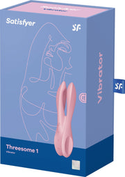 Satisfyer - Threesome 2 - Multifunctionele Vibrator Met 3 Voelsprieten - Zwart-laced-up.nl