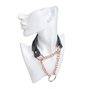 Liebe Seele - Martingale Collar - Zwart/Rosé Goud-Erotiekvoordeel.nl