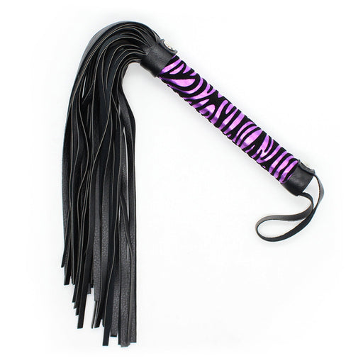 Smart Moves - Leopard flogger 39cm purple/black-Erotiekvoordeel.nl