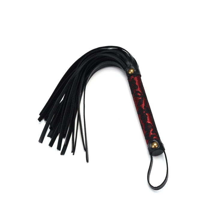 Liebe Seele - Victorian Garden - Kleine Flogger - Vegan Vriendelijk - Rood/Zwart-Laced-up.nl