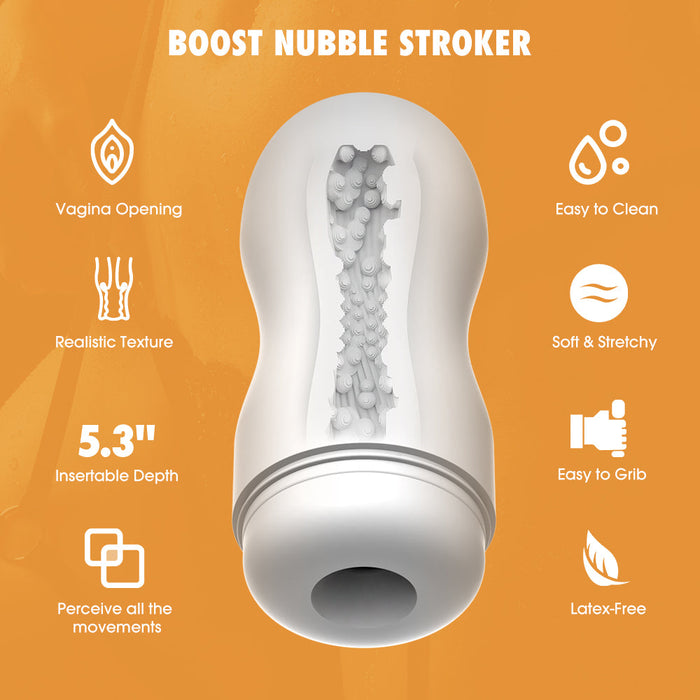 Chisa - Boost Nubble - Stroker Masturbator - Wit-Erotiekvoordeel.nl