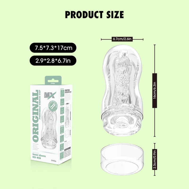 Chisa - Original Portable Whack Cup - Cup Masturbator - Transparant-Erotiekvoordeel.nl