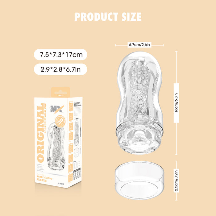 Chisa - Original Portable Wild Cup - Cup Masturbator - Transparant-Erotiekvoordeel.nl