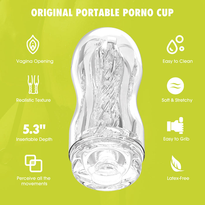 Chisa - Original Portable Boost Cup - Cup Masturbator - Transparant-Erotiekvoordeel.nl