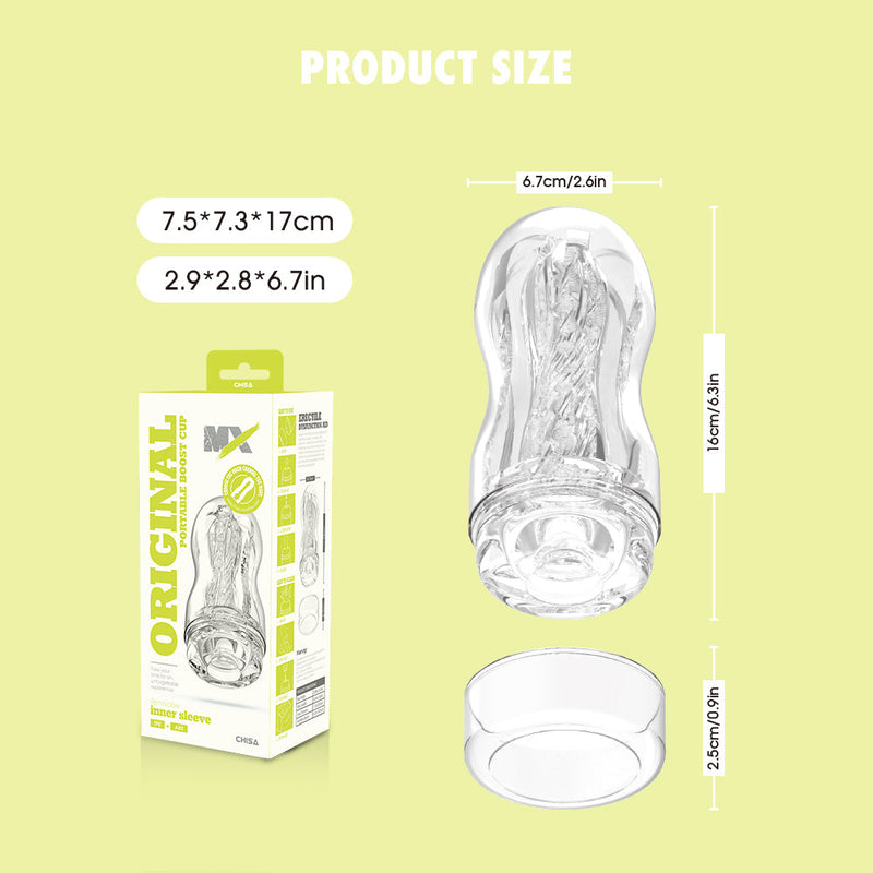 Chisa - Original Portable Boost Cup - Cup Masturbator - Transparant-Erotiekvoordeel.nl