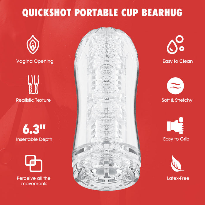 Chisa - Quickshot Portable Cup - Bearhug - Cup Masturbator - Transparant-Erotiekvoordeel.nl