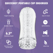 Chisa - Quickshot Portable Cup- Engorged - Cup Masturbator - Transparant-Erotiekvoordeel.nl
