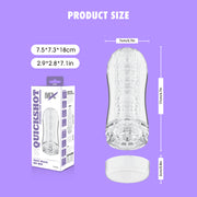Chisa - Quickshot Portable Cup- Engorged - Cup Masturbator - Transparant-Erotiekvoordeel.nl