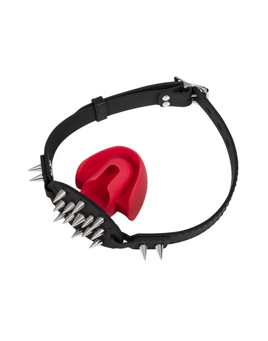 Rimba Mondknevel met Bit en Studs — Zwart/Rood