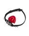 Rimba Mondknevel met Bit en Studs — Zwart/Rood-Erotiekvoordeel.nl