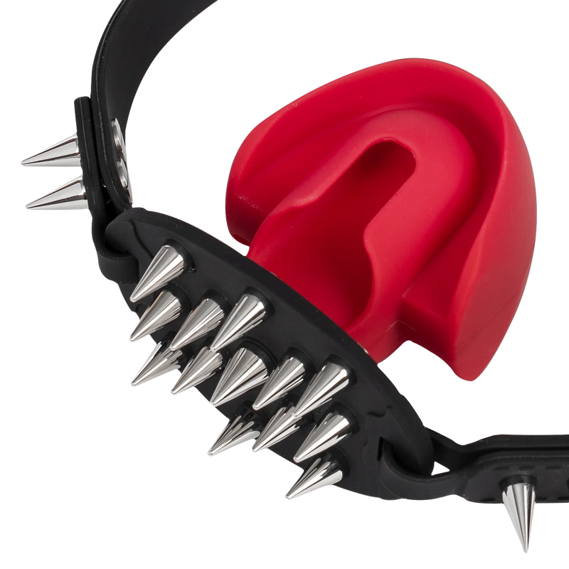 Rimba - Bâillon avec mors et clous — Noir/Rouge - Laced-up.nl