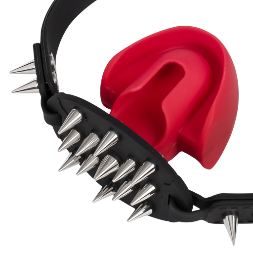 Rimba - Bâillon avec mors et clous — Noir/Rouge - Laced-up.nl