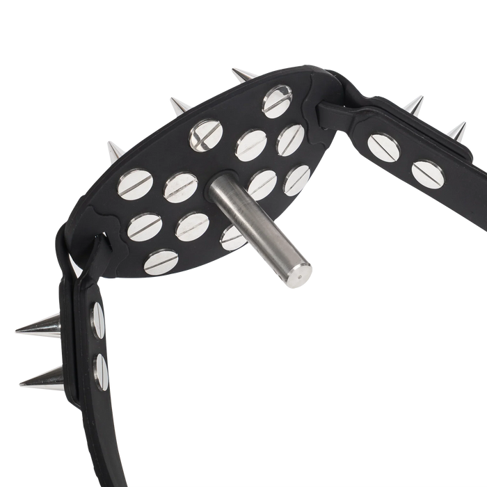Rimba Mondknevel met Bit en Studs — Zwart/Rood