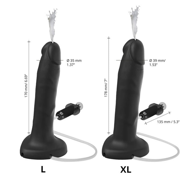 Strap-on-Me - Squirting Cum Dildo - Realistiche Spuitende Dildo - Zwart-Erotiekvoordeel.nl