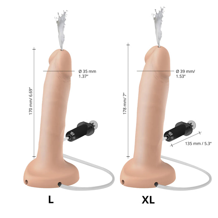 Strap-on-Me - Squirting Cum Dildo - Realistiche Spuitende Dildo - Lichte Huidskleur-Erotiekvoordeel.nl