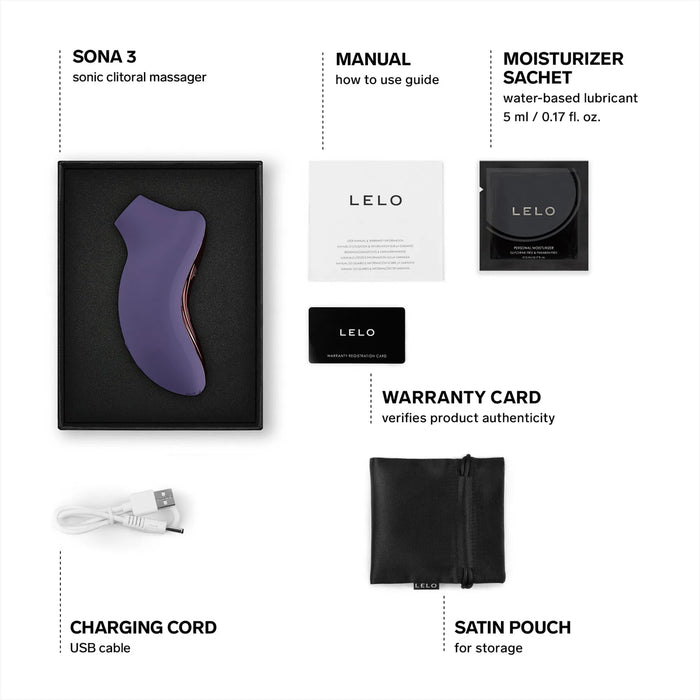 Lelo – Sona 3 – Luchtdruk Vibrator – Paars-Erotiekvoordeel.nl