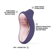 Lelo – Sona 3 – Luchtdruk Vibrator – Paars-Erotiekvoordeel.nl