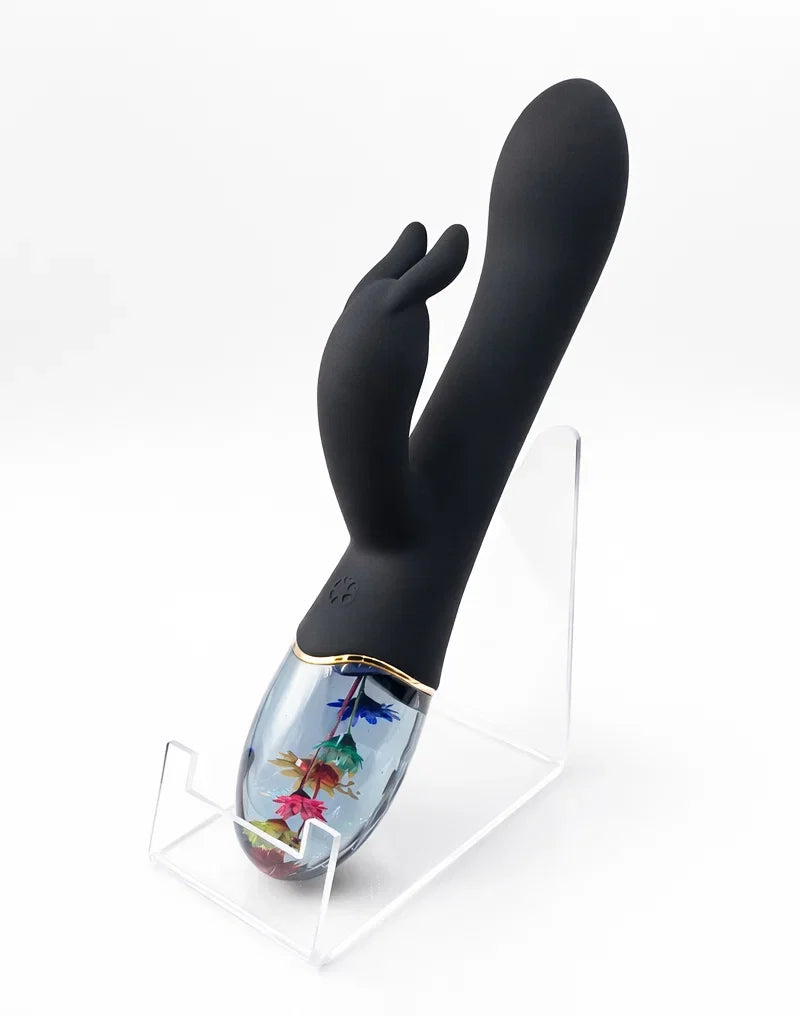 Loviss Flora Garden Rabbit Vibrator – Zwart