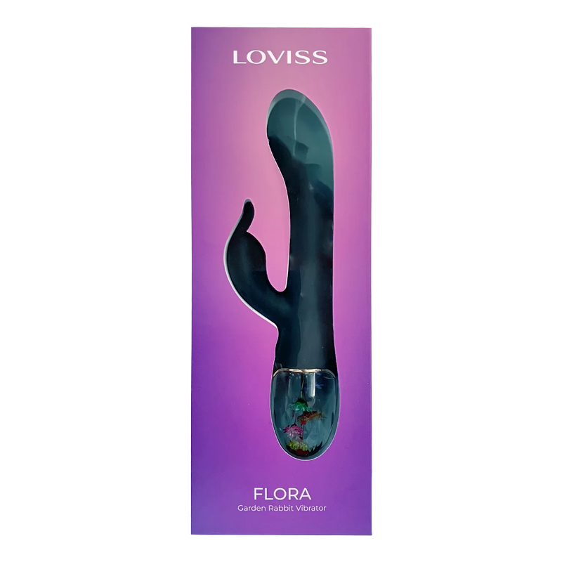 Loviss Flora Garden Rabbit Vibrator – Zwart