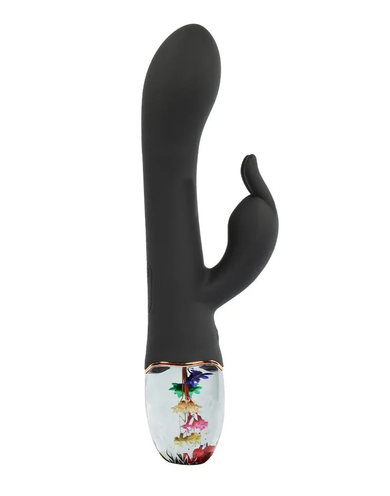Loviss Flora Garden Rabbit Vibrator – Zwart