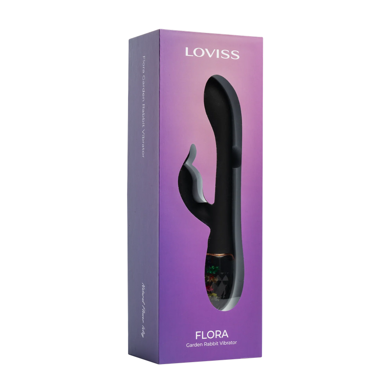 Loviss Flora Garden Rabbit Vibrator – Zwart