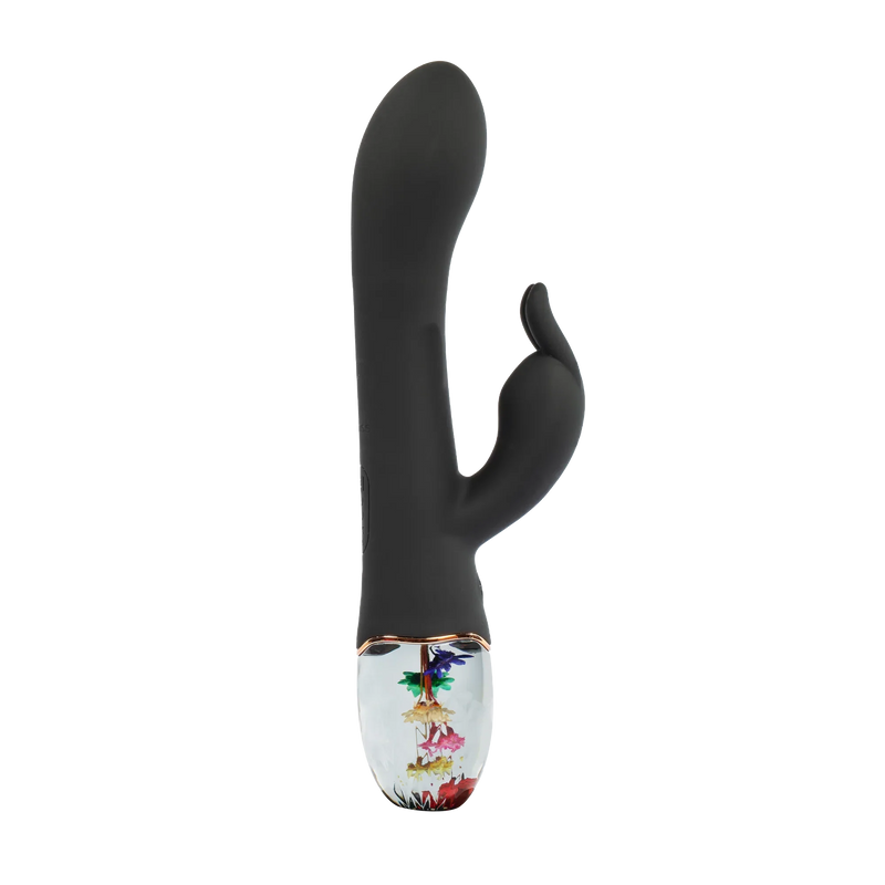 LOVISS - Flora Garden Rabbit Vibrator – Zwart-Erotiekvoordeel.nl