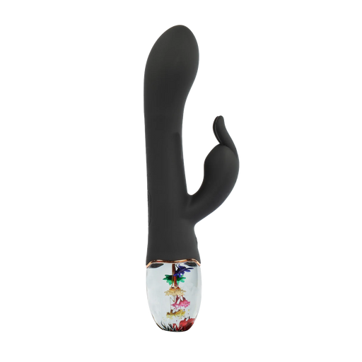 LOVISS - Flora Garden Rabbit Vibrator – Zwart-Erotiekvoordeel.nl