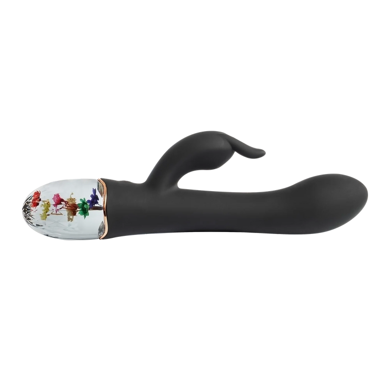 Loviss Flora Garden Rabbit Vibrator – Zwart
