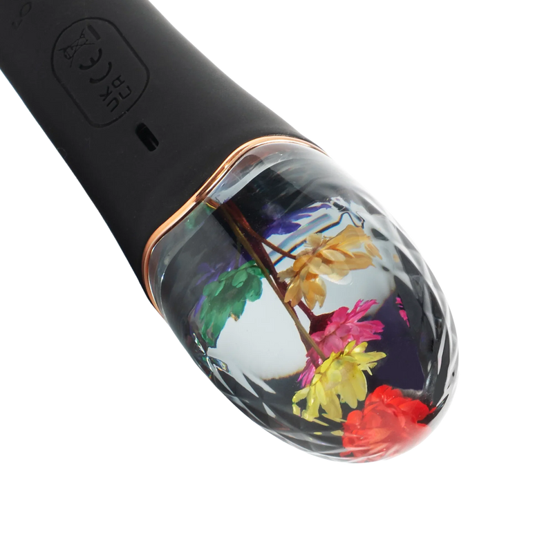 LOVISS - Flora Garden Rabbit Vibrator – Zwart-Erotiekvoordeel.nl