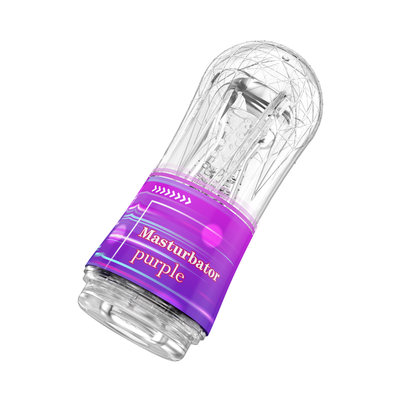 Cup Masturbator - Paars/Transparant-Erotiekvoordeel.nl