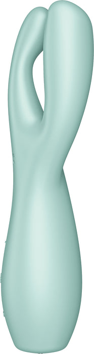 Satisfyer - Threesome 3 - Multifunctionele Vibrator Met 3 Voelsprieten - Groen-Erotiekvoordeel.nl