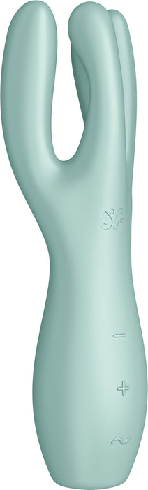 Satisfyer - Threesome 3 - Multifunctionele Vibrator Met 3 Voelsprieten - Groen-Erotiekvoordeel.nl