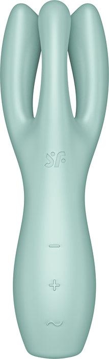 Satisfyer - Threesome 3 - Multifunctionele Vibrator Met 3 Voelsprieten - Groen-Erotiekvoordeel.nl