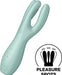Satisfyer - Threesome 3 - Multifunctionele Vibrator Met 3 Voelsprieten - Groen-Erotiekvoordeel.nl