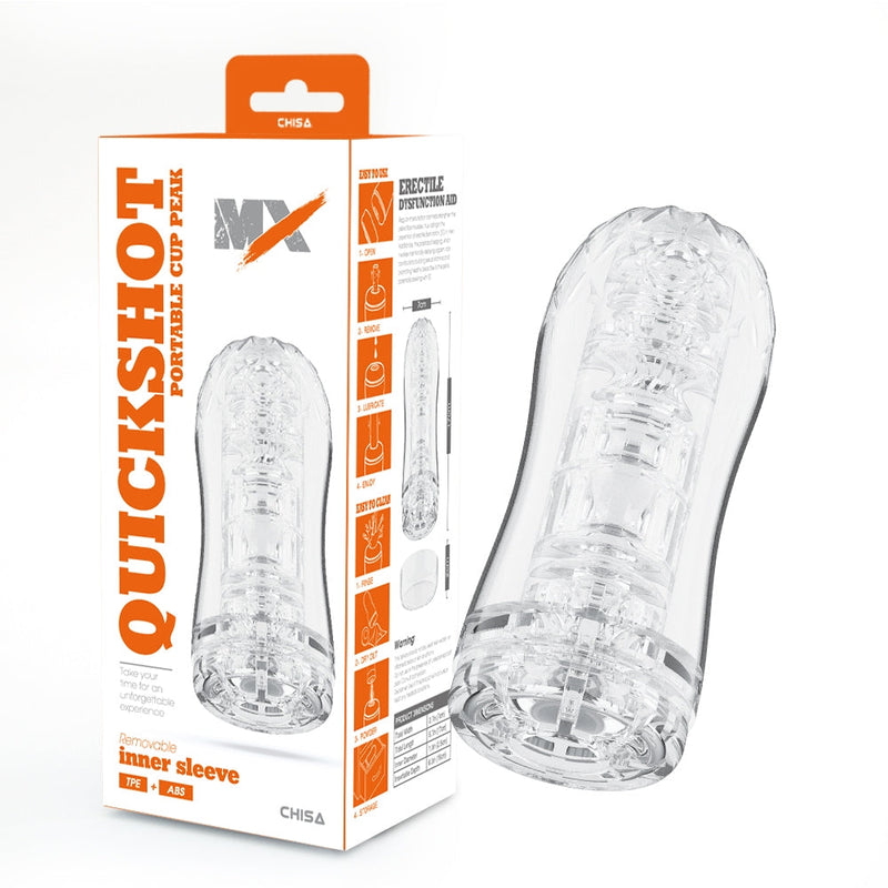 Chisa - Quickshot Portable Cup - Peak - Cup Masturbator - Transparant-Erotiekvoordeel.nl