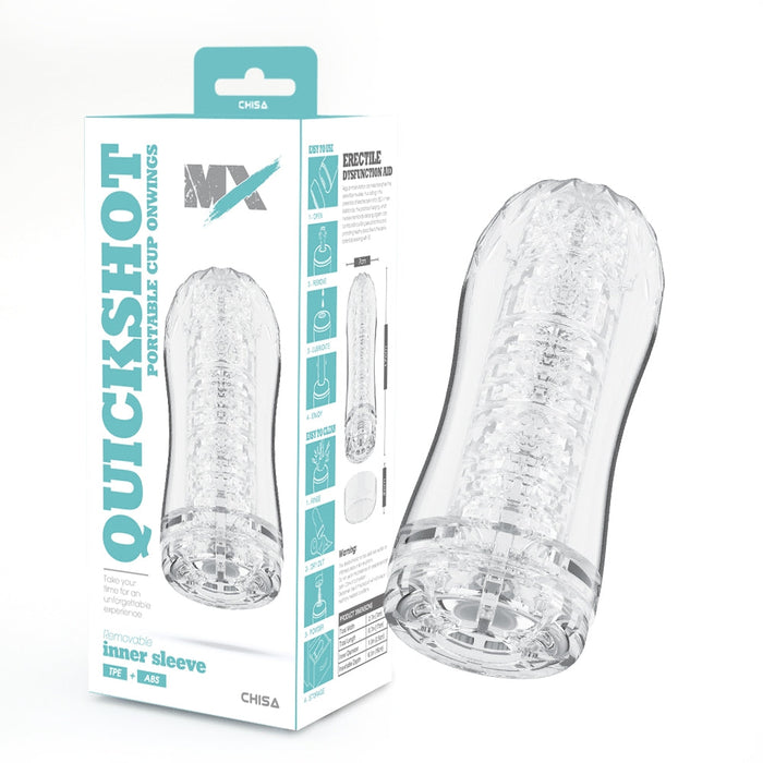 Chisa - Quickshot Portable Cup - Onwings - Cup Masturbator - Transparant-Erotiekvoordeel.nl