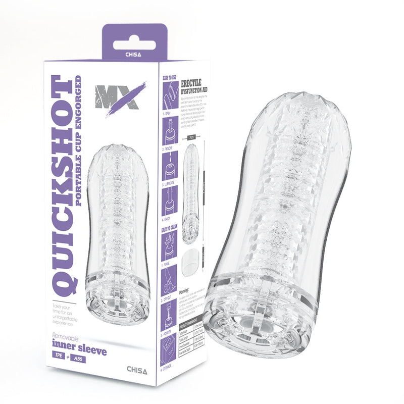 Chisa - Quickshot Portable Cup- Engorged - Cup Masturbator - Transparant-Erotiekvoordeel.nl