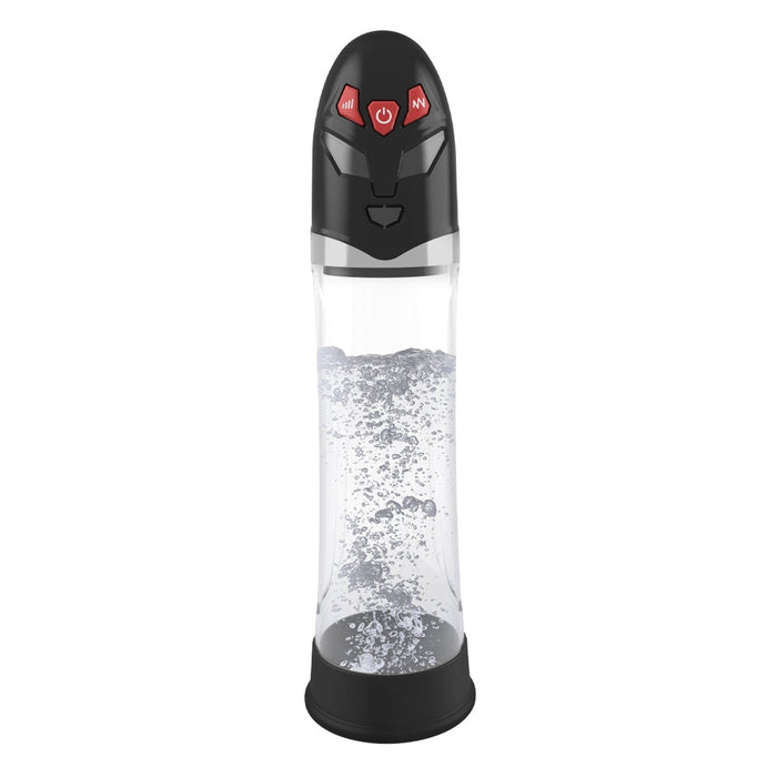 Essentials - Ultraman Auto Hydro Pump 31cm. Transparant/Zwart-Erotiekvoordeel.nl