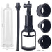 Essentials - Handmatige Penis Pomp met Sleeves - 21 cm - Transparant/Zwart-Erotiekvoordeel.nl
